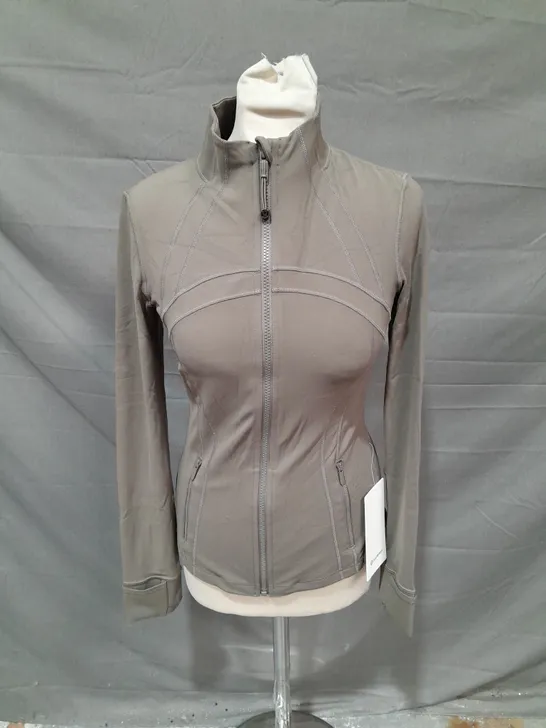 LULULEMON DEFINE JACKET NULU IN KHAKI - SIZE 6