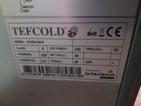 TEFCOLD UNDERCOUNTER FREEZER