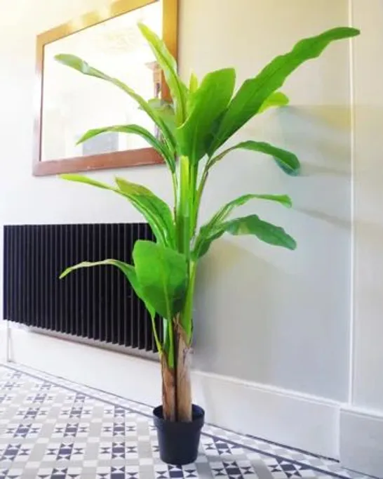 BOXED 180cm FAUX BANANA LEAF PLANT IN POT (1 BOX)