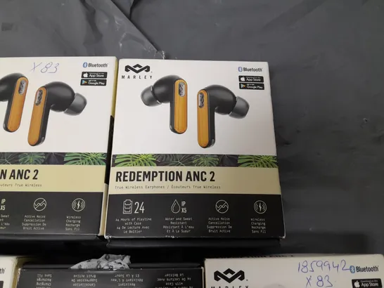 LOT OF 5 MARLEY REDEMPTION ANC 2 WIRELESS EARBUDS