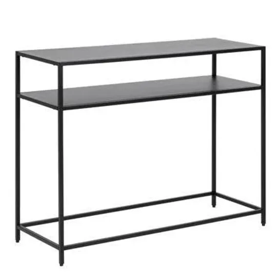 BOXED NEWCASTLE MATT BLACK CONSOLE TABLE (1 BOX)