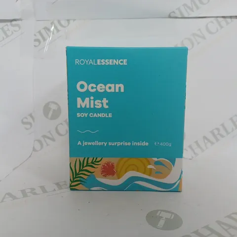 BOXED ROYAL ESSENCE OCEAN MIST SOY CANDLE 400G