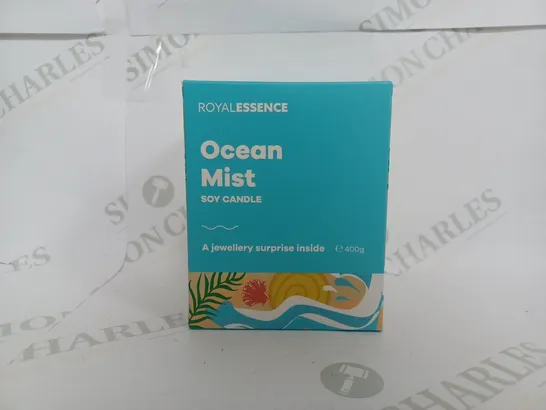 BOXED ROYAL ESSENCE OCEAN MIST SOY CANDLE 400G