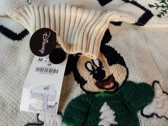 ZARA MICKEY MOUSE THEMED KNITTED JUMPER - M