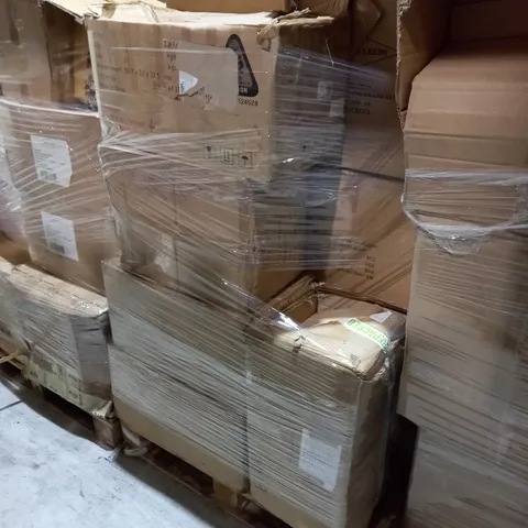 PALLET OF ASSORTING LIGHTING AND CROCKERY TO INCLUDE, SHADES OF VARIOUS SHAPES AND STYLES, PLATES, AND MUGS ETC.