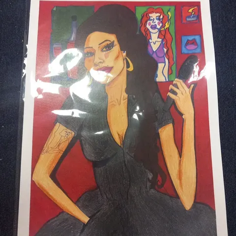 ZALAR ART 'AMY WINEHOUSE' PRINT AND 'THE CALM AFTER THE STORM' PRINT