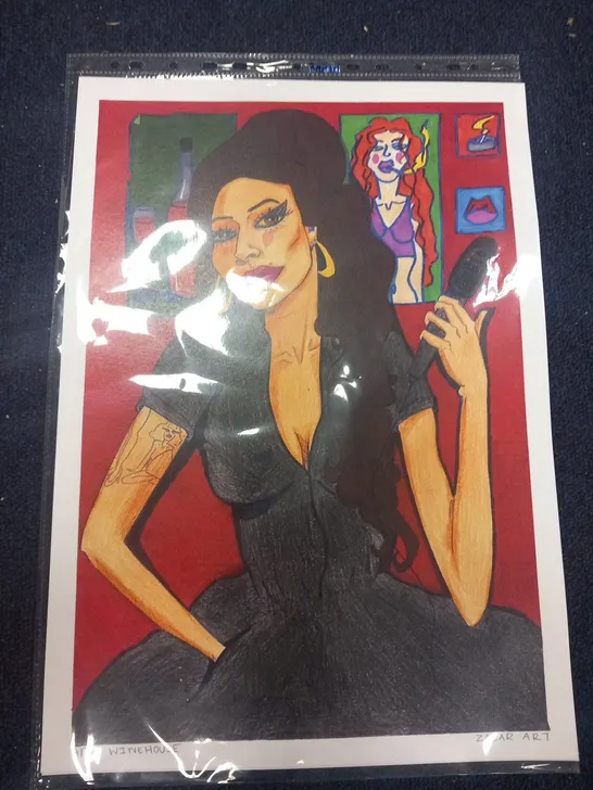 ZALAR ART 'AMY WINEHOUSE' PRINT AND 'THE CALM AFTER THE STORM' PRINT