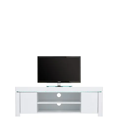 BOXED ATLANTIC GLOSS CORNER TV UNIT - WHITE (1 BOX)