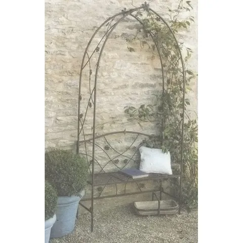 BOXED EILA WROUGHT IRON ARBOUR (2 BOXES)