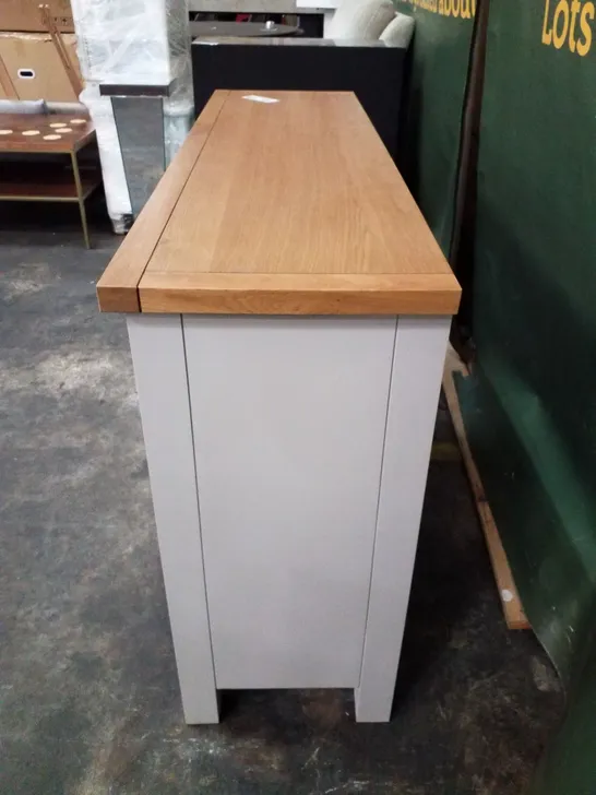 6 DOOR SIDEBOARD - OAK TOP/GREY