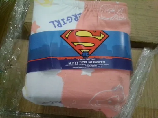 CASE OF 24 GEORGE HOME SUPERGIRL FITTED SHEETS FOR COT BEDS