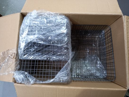 BOX OF 6 X METAL/WIRE BASKETS IN "GRAPHITE" FINISH - 41X31X15