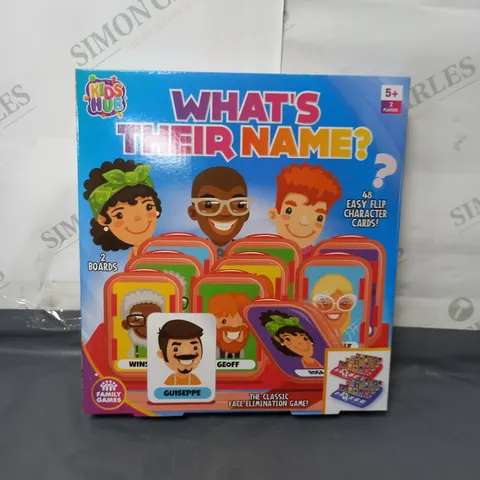 BOXED KID'S HUB WHAT'S THEIR NAME? FACE ELIMINATION GAME