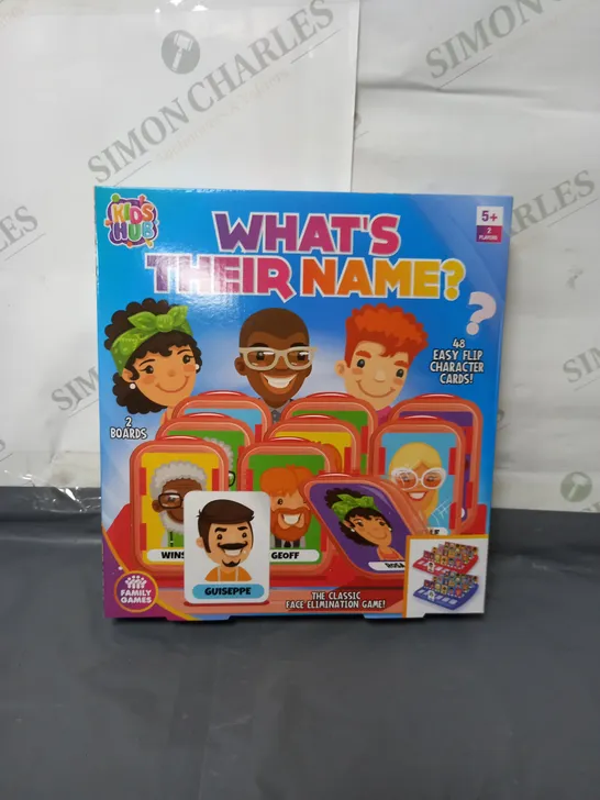 BOXED KID'S HUB WHAT'S THEIR NAME? FACE ELIMINATION GAME