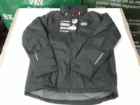 GILL NAVIGATOR JACKET IN GRAPHITE WITH QUAD BRAND - LARGE