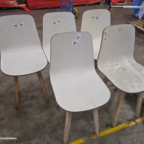 FIVE LIGHT WOOD CAFE CHAIRS