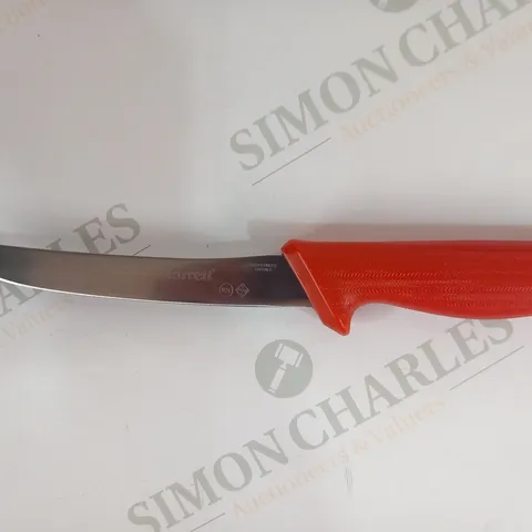 APPROXIMATELY 9 STARETT BUTCHER KNIFE DEBONING WITH CURVED NARROW BLADE