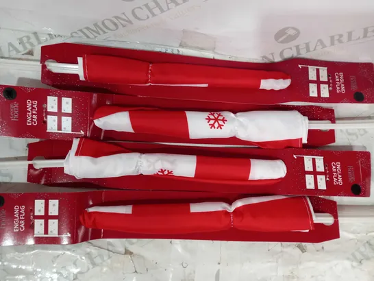 PACK OF APPROXIMATELY 12 FESTIVE ENGLAND CAR FLAGS