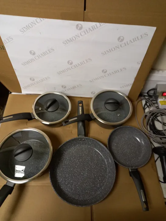 TOWER FRYING PAN AND SAUCEPAN SET