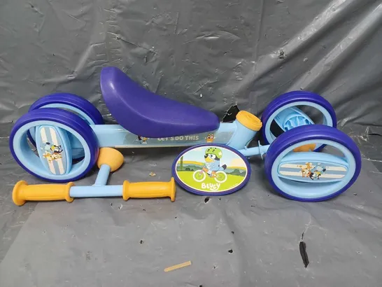 BLUEY DELUXE BOBBLE RIDE ON BIKE IN BLUE