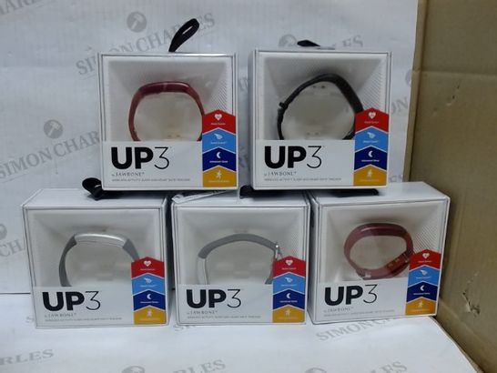 LOT OF 5 JAWBONE UP3 ACTIVITY HEALTH TRACKER WATCH