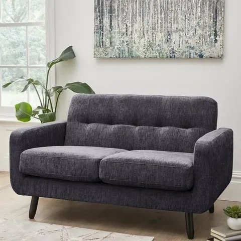 BOXED EVERYDAY OSLO FABRIC 2-SEATER SOFA - SLATE (1 BOX)