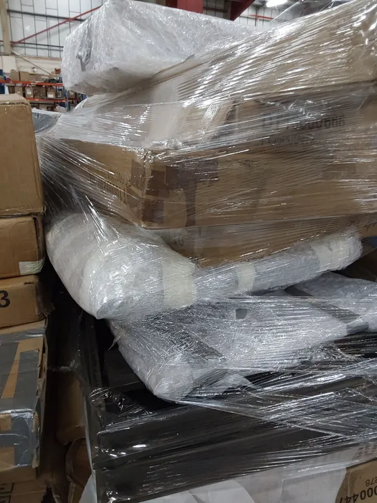 PALLET OF ASSORTED BOXED DINING TABLE PARTS 