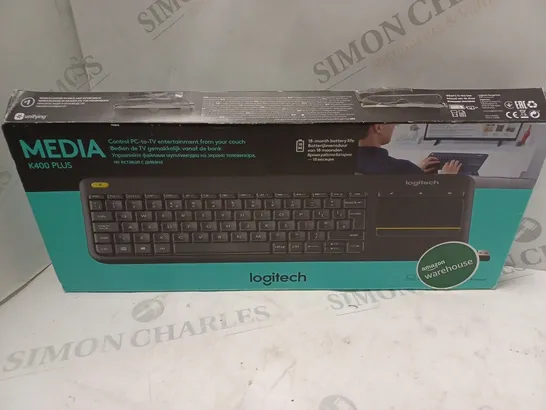 BOXED LOGITECH MEDIA K400 PLUS KEYBOARD