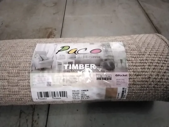 BRAND NEW  PACO TIMBER 125 BEIGE 80X200CM