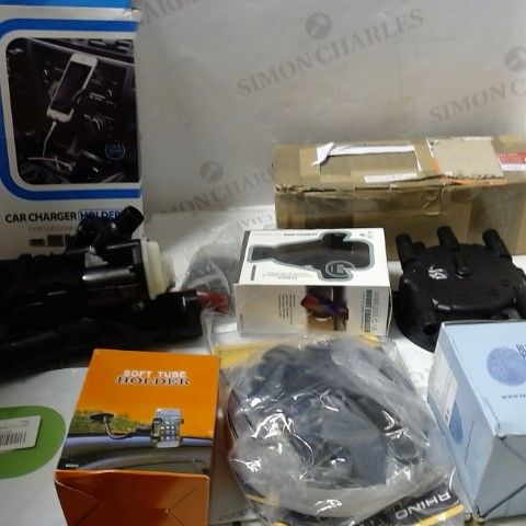 LOT OF ASSORETD ITEMS TO INCLUDE; CAR CHARGER HOLDER, P PLATES ETC
