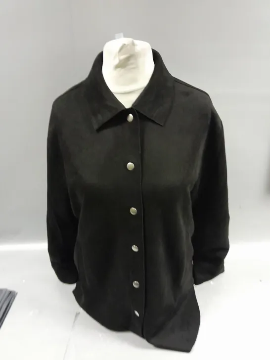 WYNNE LAYER BUTTONED SUEDE SHIRT SIZE S