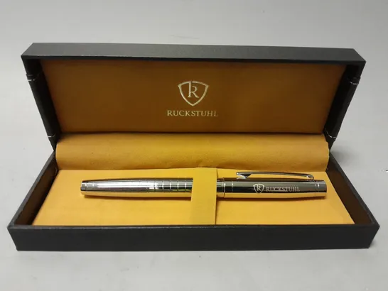 BOXED RUCKSTUHL STAINLESS STEEL BALL POINT PEN