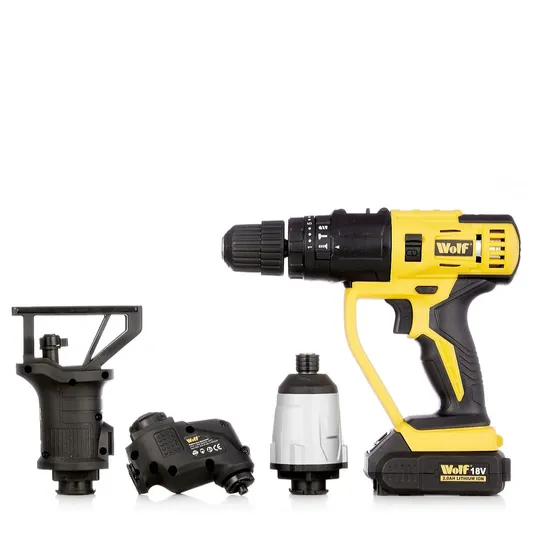 OUTLET WOLF 18V WORK BUDDY MULTI HEAD COMBI DRILL