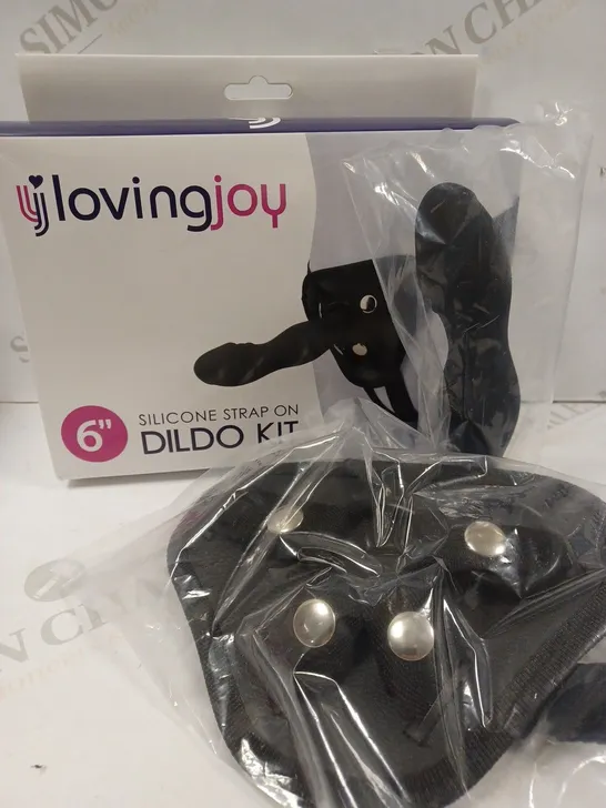 BOXED LOVEHONEY LOVINGJOY SILICONE 6" STRAP ON DILDO KIT 