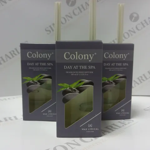 BOX OF 3 X 100ML WAX LYRICAL COLONY REED DIFFUSERS - DAY AT THE SPA