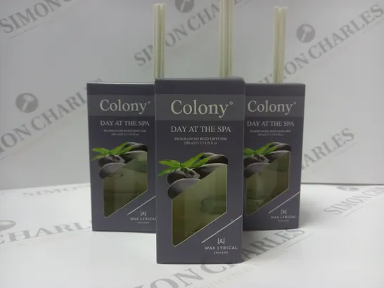 BOX OF 3 X 100ML WAX LYRICAL COLONY REED DIFFUSERS - DAY AT THE SPA