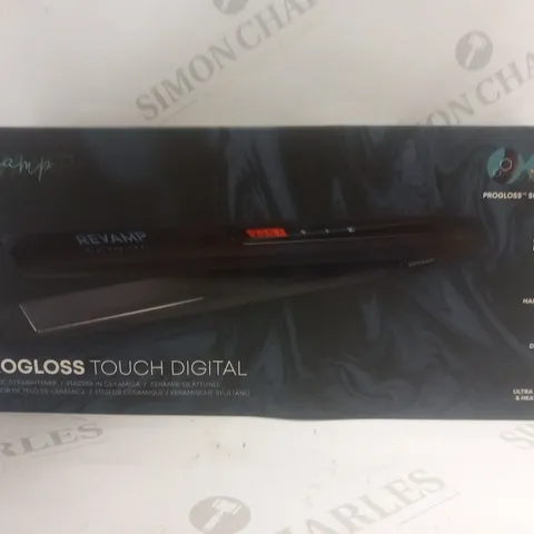 BOXED REVAMP PROFESSIONAL PROGLOSS TOUCH DIGITAL CERAMIC STRAIGHTENERS