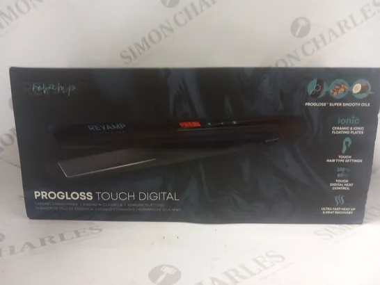 BOXED REVAMP PROFESSIONAL PROGLOSS TOUCH DIGITAL CERAMIC STRAIGHTENERS