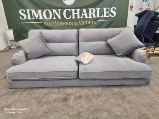 QUALITY DESIGNER VICTORIA 4 SEATER GREY SOFA