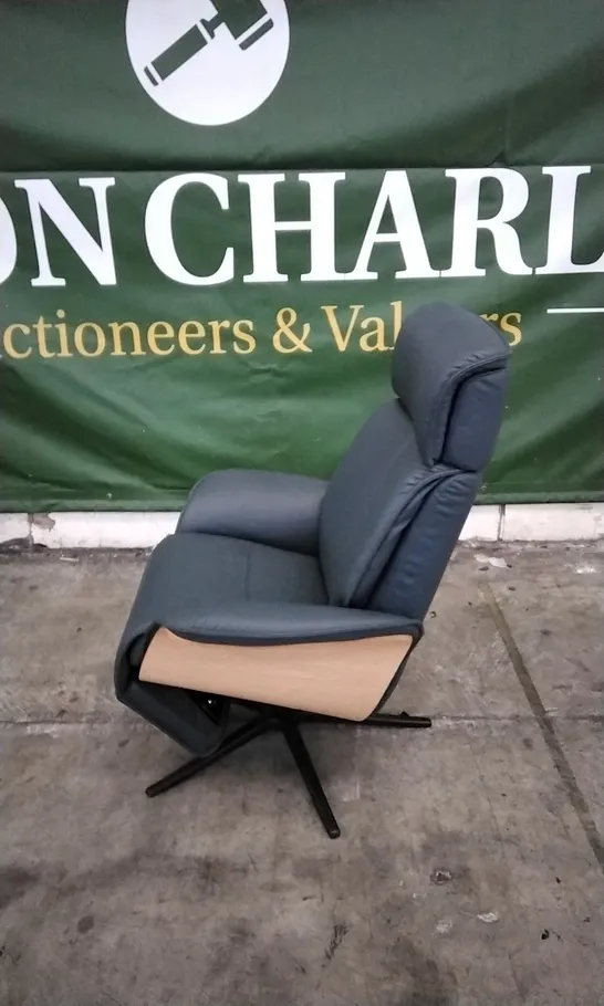 QUALITY BRITISH DESIGNED & MANUFACTURED G PLAN OSLO POWER RECLINER CHAIR CAMBRIDGE NAVY LEATHER