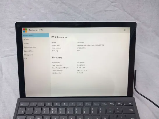 MICROSOFT SURFACE PRO 256GB