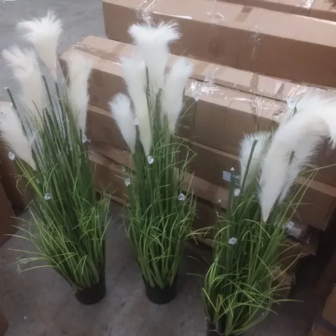 THREE BOXED LED PAMPASS GRASS ARTIFICIAL PLANTS