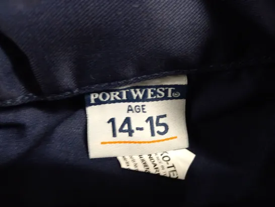 PORTWEST CHILDRENS NAVY BLUE BOILER SUIT - 14-15 YEARS 