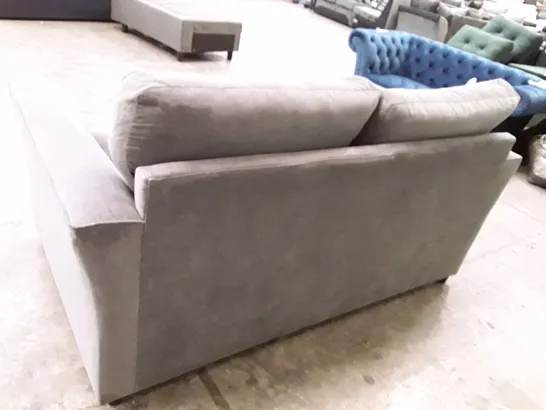 BELVIDERE 2-SEATER FOLD OUT SOFA BED UPHOLSTERED IN GREY FABRIC 