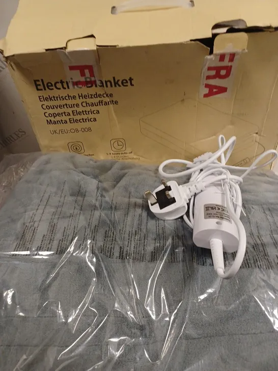 BOXED GREY ELECTRIC BLANKET 