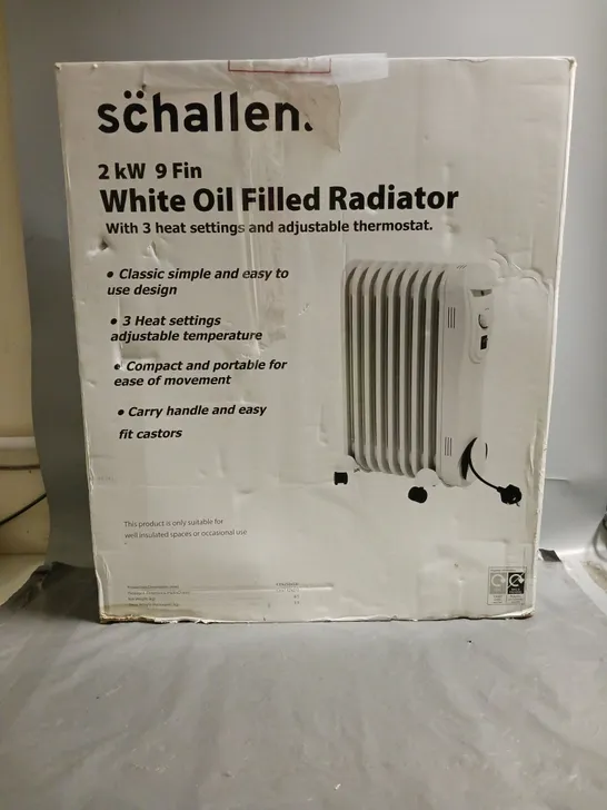 SCHALLEN 2KW WHITE OIL FILLED RADIATOR 