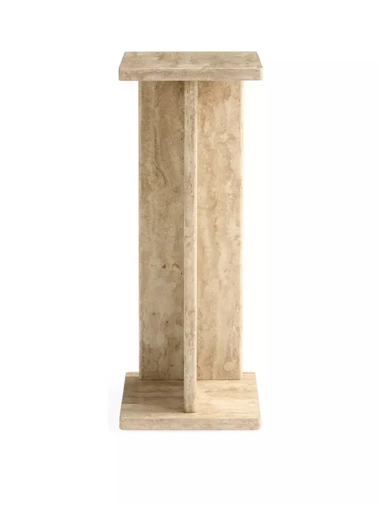 BLOC STONE EFFECT PEDESTAL TABLE