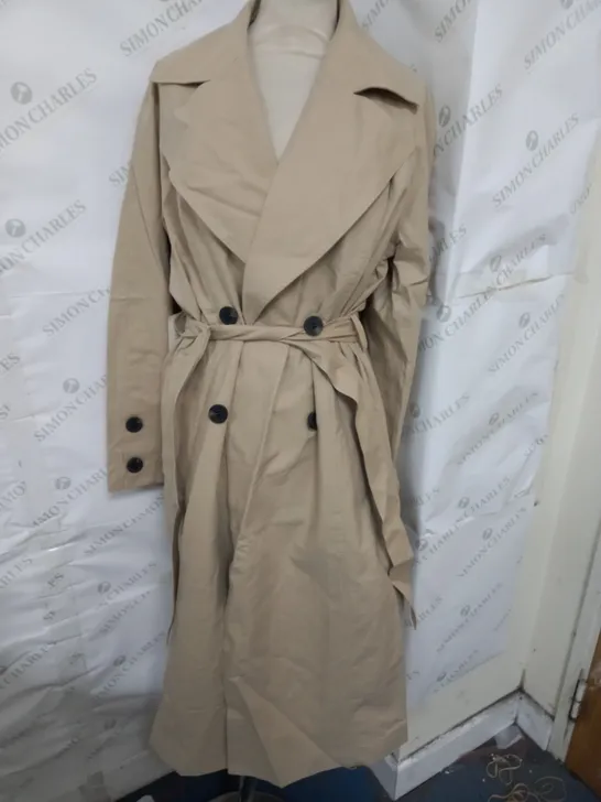 PHASE EIGHT BELTED TRENCH COAT IN SANDY BEIGE SIZE 12