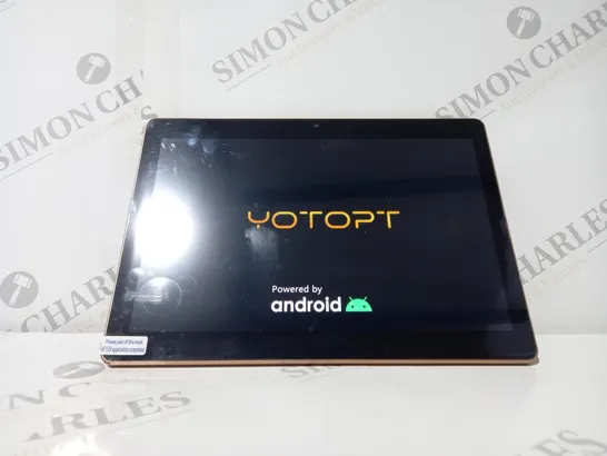 BOXED YOTOPT ANDROID OS TABLET IN BLACK & ROSE GOLD