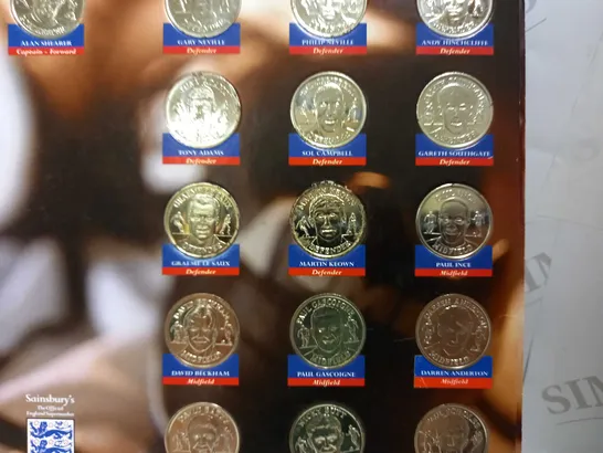THE ENGLAND FOOTBALL SQUAD 1998 COIN COLLECTION